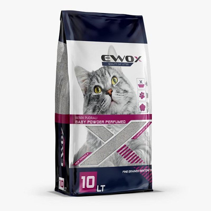 Ewox 10 Lt Bentonit Bebek Pudralı Topaklanan Kalın Taneli Kedi Kumu | Granül Kedi Kumu Ewox 10 Lt Bentonit Bebek Pudralı Topaklanan Kalın Taneli Kedi Kumu | Granül Kedi Kumu