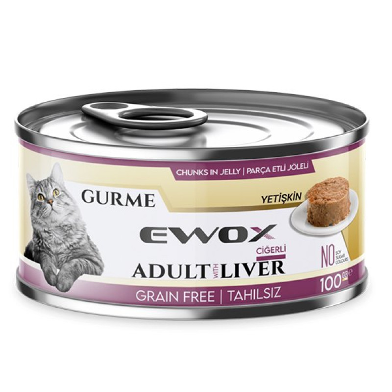 Ewox 100 Gr Gurme Ciğerli Parça Etli Tahılsız Yetişkin | Yetişkin Kedi Maması Ewox 100 Gr Gurme Ciğerli Parça Etli Tahılsız Yetişkin | Yetişkin Kedi Maması