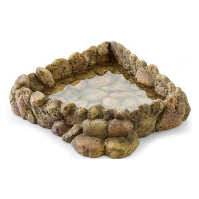Exo Terra M Corner Water Dish Doğal Görünümlü Su Kabı | Kaplumbağa Yem Ve Su Kabı
