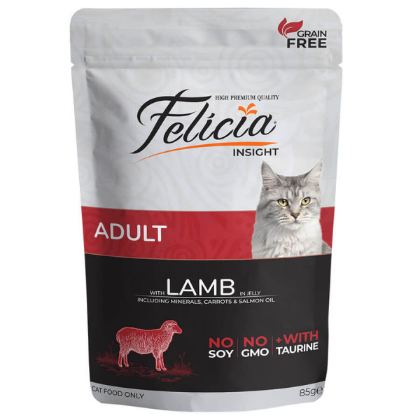 Felicia 85 Gr Tahılsız Kuzu Etli Pouch Yetişkin 