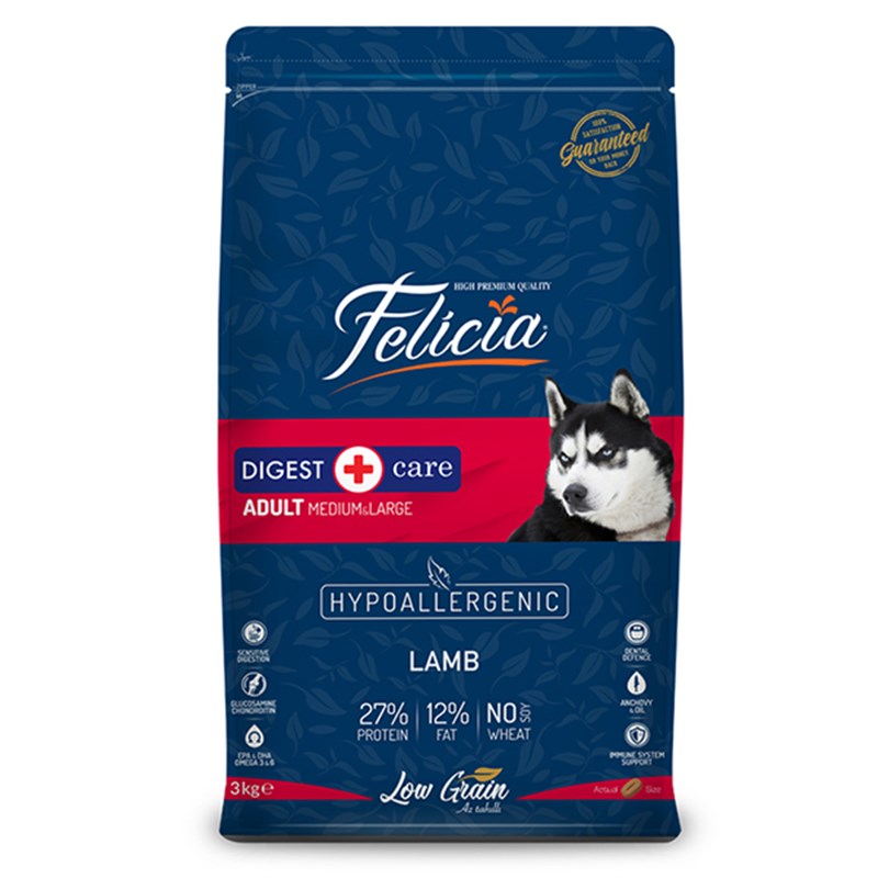 Felicia 3 Kg Az Tahıllı Kuzulu Yetişkin | Yetişkin Köpek Kuru Maması Felicia 3 Kg Az Tahıllı Kuzulu Yetişkin | Yetişkin Köpek Kuru Maması