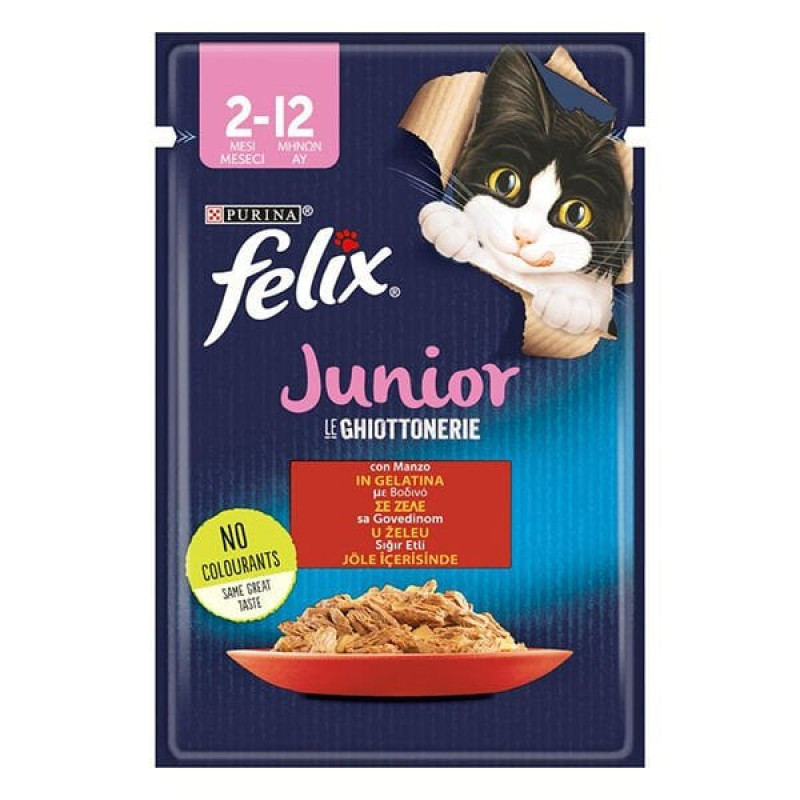 Felix 85 Gr Junior Jöleli Sığır | Yavru Kedi Maması Felix 85 Gr Junior Jöleli Sığır | Yavru Kedi Maması