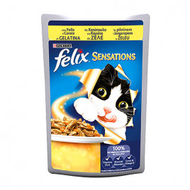 Felix 6 Adet Sensations Tavuklu & Havuçlu 100 Gr | Yetişkin Kedi Maması