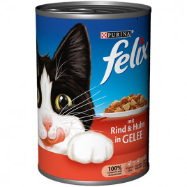 Felix 12 Adet Yetişkin Sığır Etli & Tavuklu 400 Gr | Yetişkin Kedi Maması