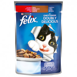 Felix 6 Adet Yetişkin Sığır Etli & Kanatlı Etli 100 Gr | Yetişkin Kedi Maması