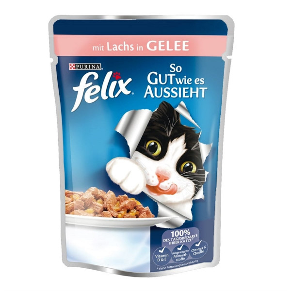 Felix Yetişkin Somonlu 100 Gr | Balıklı Yaş Kedi Maması