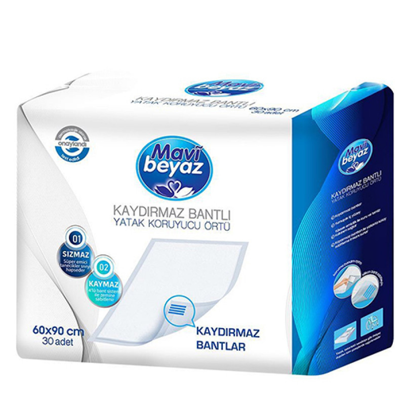 Mavi Beyaz 30 Adet Kaydırmaz Köpek Çiş Pedi 60x90 Cm | Köpek Çiş Alıştırma Pedi Mavi Beyaz 30 Adet Kaydırmaz Köpek Çiş Pedi 60x90 Cm | Köpek Çiş Alıştırma Pedi
