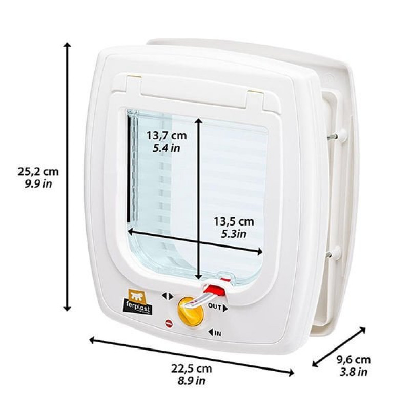 Ferplast 22x9x25 Cm Swing 5 Manyetik Kapı Beyaz | Köpek Kapısı