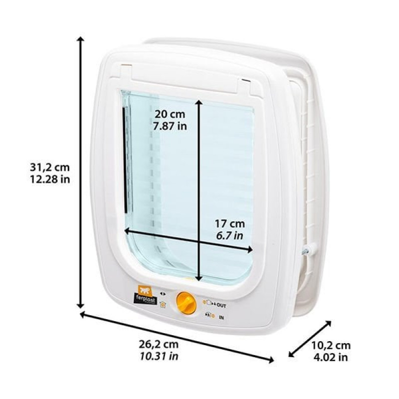 Ferplast 26x10x31 Cm Swing 9 Otomatik Kapı Beyaz | Köpek Kapısı