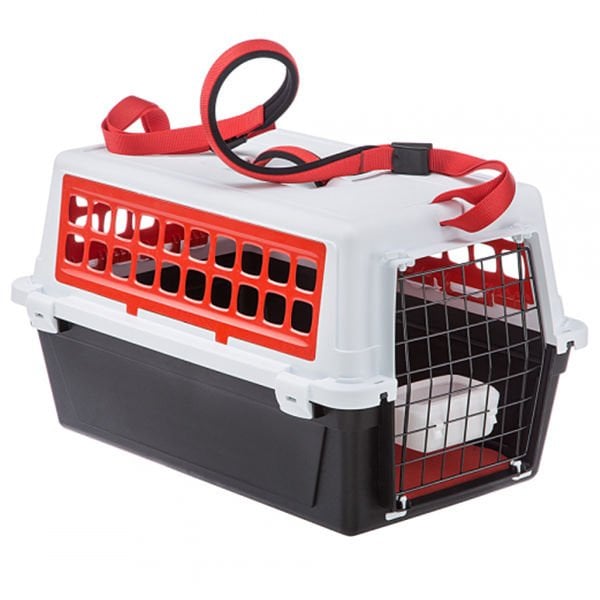 Ferplast 32x48x29 Cm Atlas Askılı Taşıma Çantası Siyah/Turuncu | Kedi Taşıma Kutusu