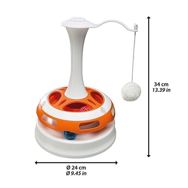 Ferplast 34 Cm Tornado Döner Piramit Oyuncak | Kedi Zeka Oyuncağı