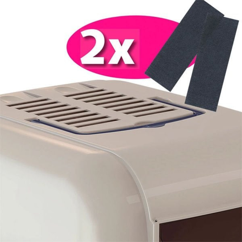 Ferplast 43x56x38 Cm Bella Cabrio Kapalı Tuvalet Bordo | Kapalı Kedi Tuvaleti