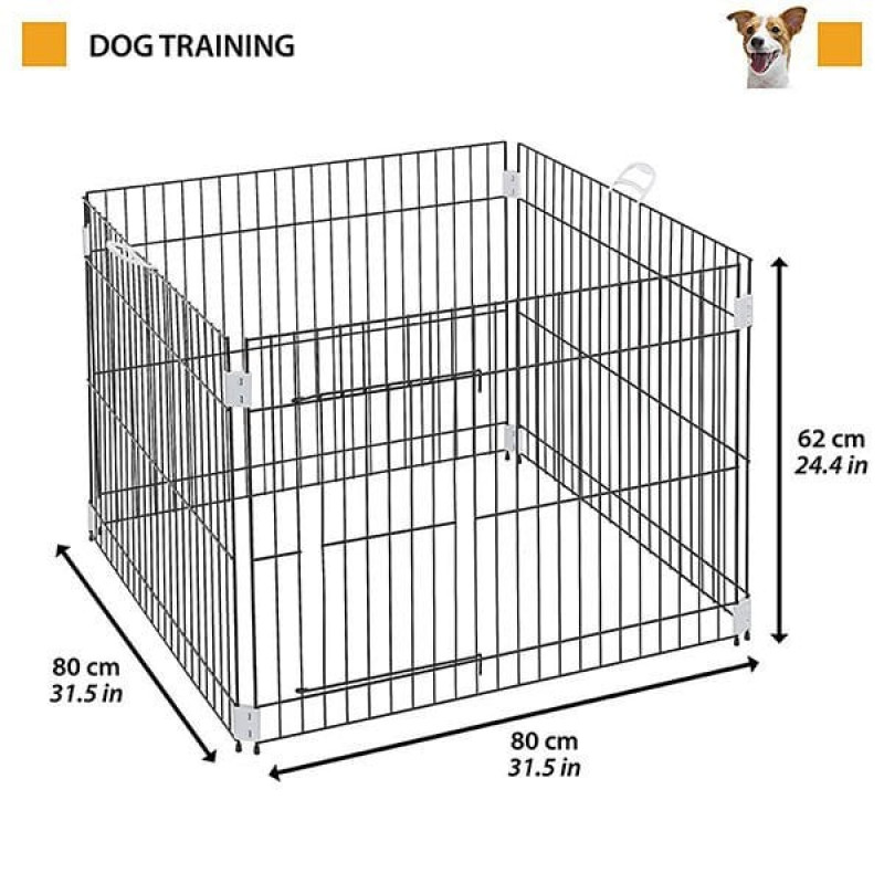 Ferplast 80x80x62 Cm Metal Eğitim Kafesi Siyah | Köpek Taşıma Çantası Ve Kafes