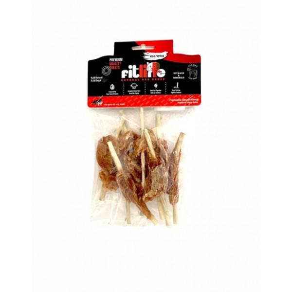 Fitline 10 Adet Tavuk Etli Burgu Şiş | Köpek Atıştırmalık Ödül Maması