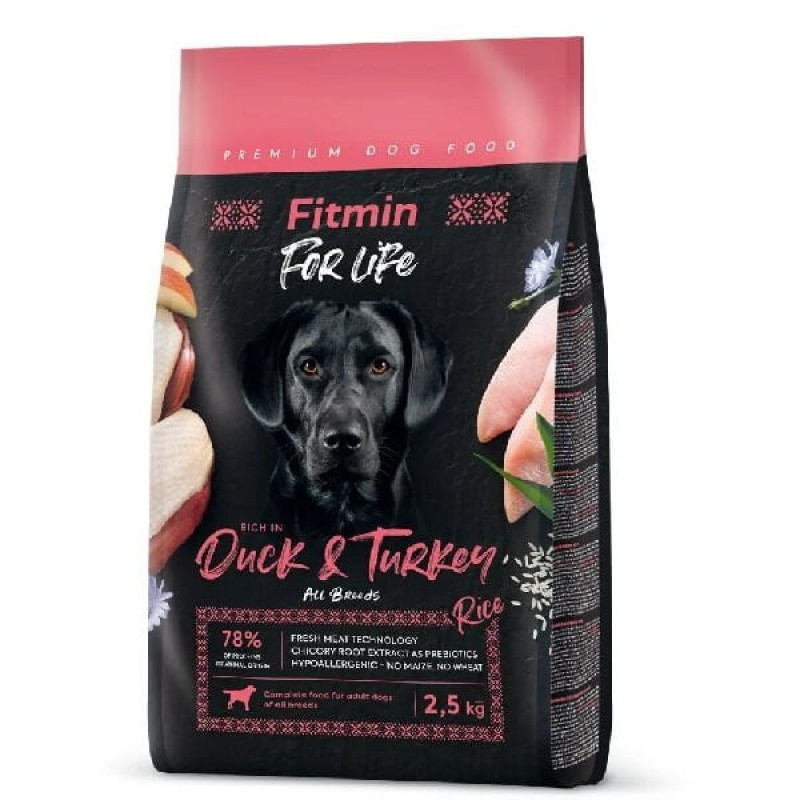 Fitmin For Life 2,5 Kg Ördek ve Hindi | Yetişkin Köpek Kuru Maması Fitmin For Life 2,5 Kg Ördek ve Hindi | Yetişkin Köpek Kuru Maması