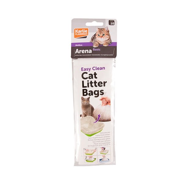 Flamingo 10'lu Basic Tuvalet Poşeti 30x50 Cm | Kedi Kumu Torbası