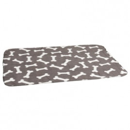 100x70 cm Kemik Desenli Battaniye Gri | Köpek Battaniyesi