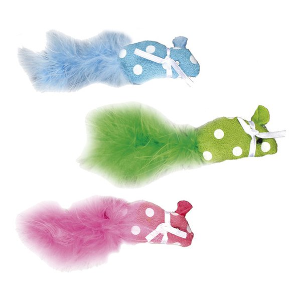 Flamingo 11 Cm Polka Peluş Fare Oyuncak | Kedi Fare Oyuncak