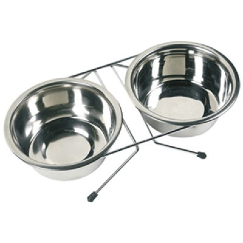 Flamingo 13 cm Duo Dinner İkili Çelik Mama Kabı | İkili Mama Ve Su Kabı Flamingo 13 cm Duo Dinner İkili Çelik Mama Kabı | İkili Mama Ve Su Kabı