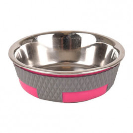 14 cm Trimond Metal Mama Kabı Gri Pembe 400 ml | Metal Mama Ve Su Kabı 14 cm Trimond Metal Mama Kabı Gri Pembe 400 ml | Metal Mama Ve Su Kabı