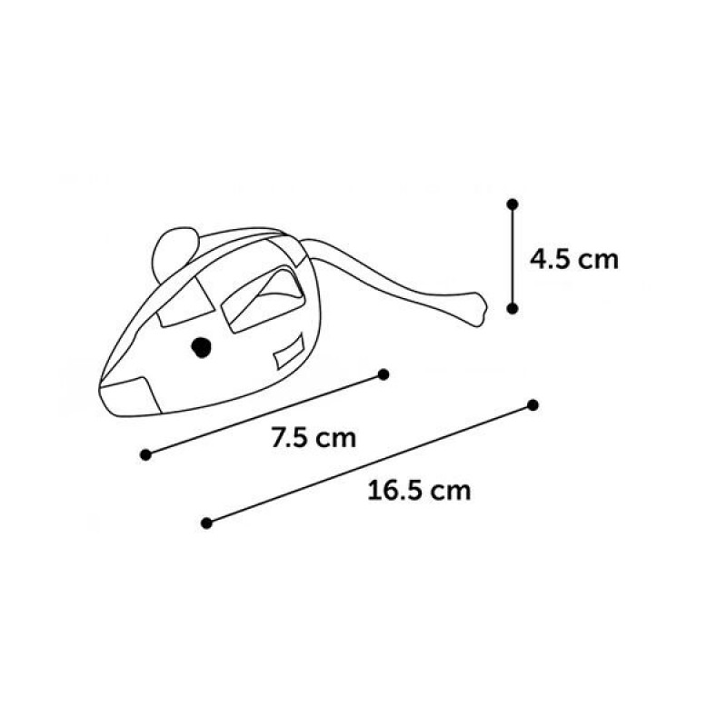 Flamingo 16,5 Cm Peluş Meranroll ve Fare | Peluş Kedi Oyuncağı
