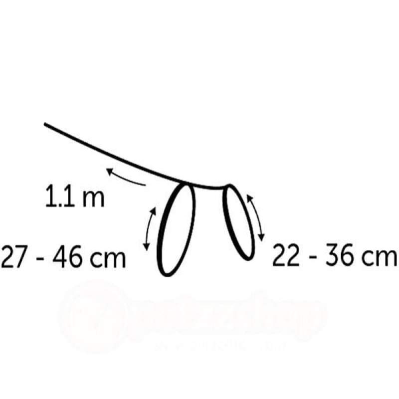 Flamingo 20-35 cm 10 mm Art Sportiv Göğüs Tasması Gri | Kedi Göğüs Tasması