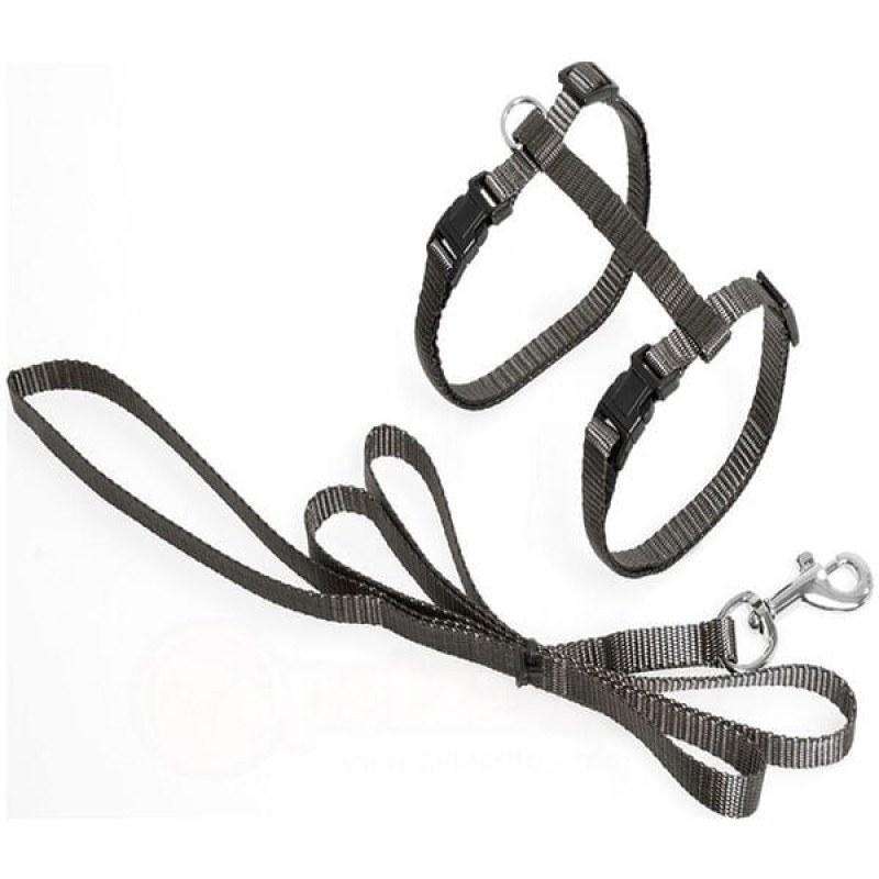 Flamingo 20-35 cm 10 mm Art Sportiv Göğüs Tasması Gri | Kedi Göğüs Tasması