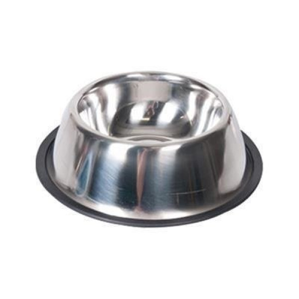 Flamingo 25 Cm Çelik Mama Kabı Kaymaz Tabanlı 2330 Ml | Metal Mama Ve Su Kabı