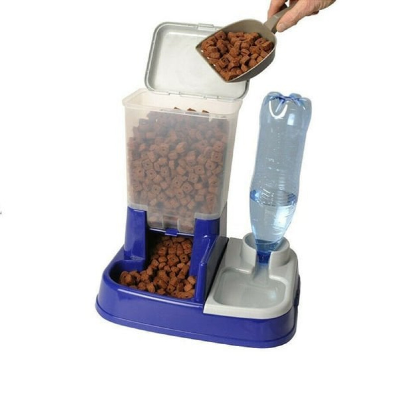 Flamingo 34x27x36h cm Duomax Hazneli Mama ve Su kabı | Hazneli Mama Ve Su Kabı