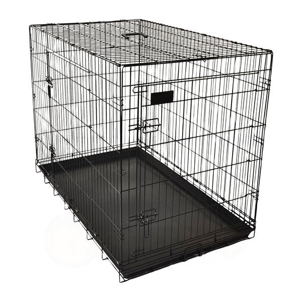 Flamingo 43x61x50h Cm Tel Kafes Siyah Small | Köpek Taşıma Çantası Ve Kafes