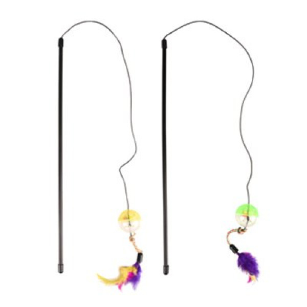 Flamingo 50 cm Tüylü Top Olta | Kedi Oltası