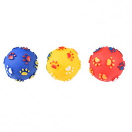 7 Cm Vinyıl Pati Desenli Top Oyuncak | Köpek Top Oyuncak