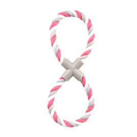 8 Şekilli Kumaş İp Pembe Gri Oyuncak | Köpek Diş İpi 8 Şekilli Kumaş İp Pembe Gri Oyuncak | Köpek Diş İpi