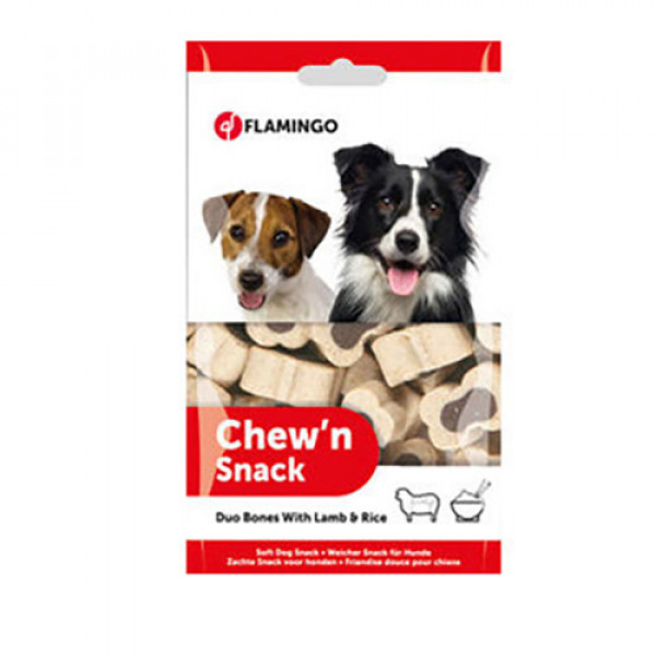 Flamingo 50 Gr Chew'n Snack Bones Duo Kuzulu & Pirinçli 1 | Köpek Atıştırmalık Ödül Maması