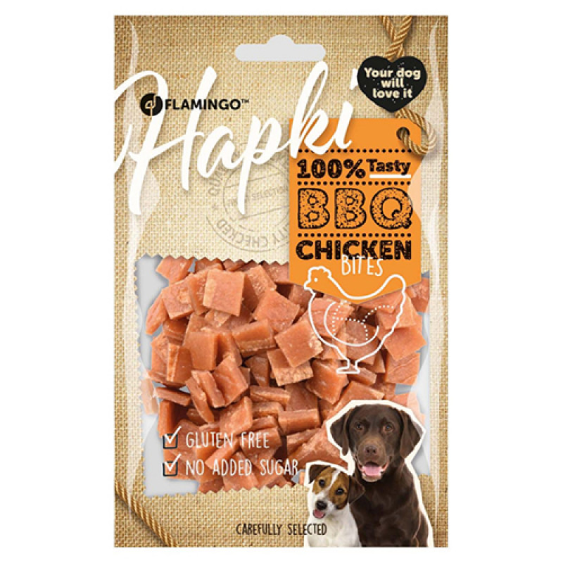 Flamingo 85 Gr Hapki BBQ Chicken Fillet | Vinil Latex Köpek Oyuncağı Flamingo 85 Gr Hapki BBQ Chicken Fillet | Vinil Latex Köpek Oyuncağı