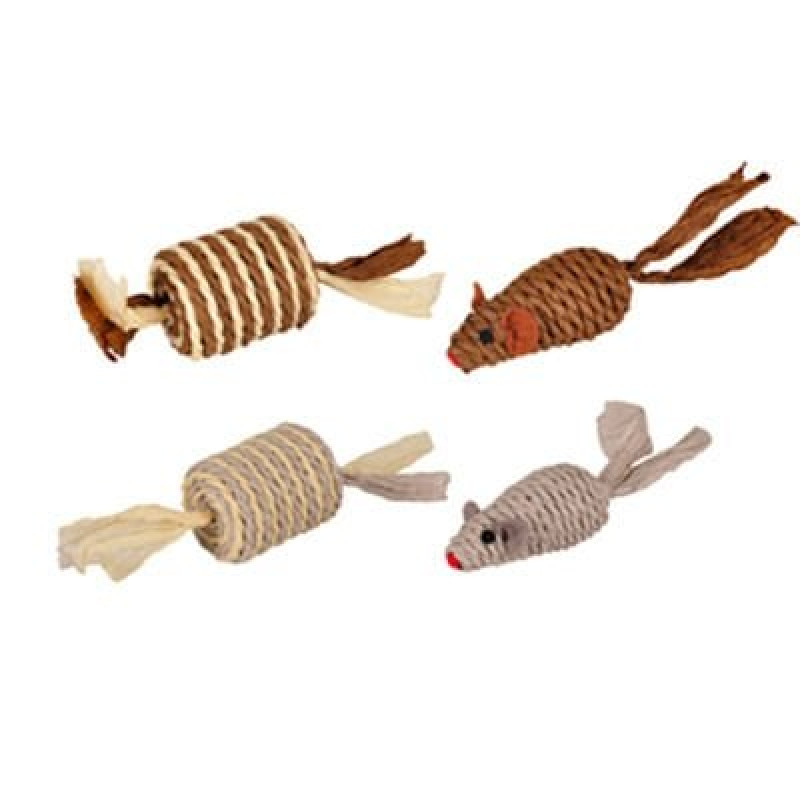 Flamingo Hasır İkili Oyuncak | Peluş Kedi Oyuncağı