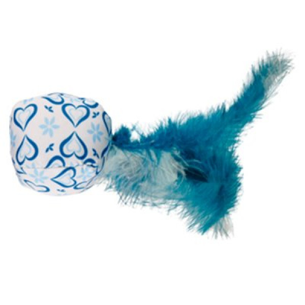 Flamingo Mavi Tüylü Top Oyuncak | Kedi Top Oyuncak