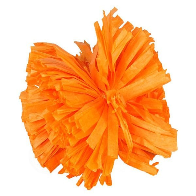 Flamingo Ponpon Kağıt Top Oyuncak Turuncu ve Yeşil 2 Adet | Kedi Top Oyuncak