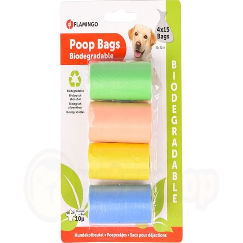 Flamingo Renkli Tuvalet Poşeti 4 Lü | Köpek Tuvalet Ve Dışkı Torbası