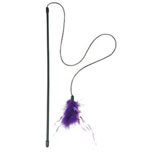 Flamingo Tüylü Olta Oyuncak Mor | Kedi Oltası