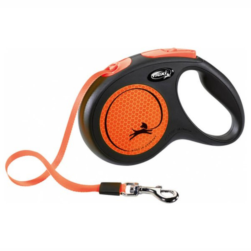 Flexi 5M Neon Reflektörlü Şerit Otomatik (M) Turuncu | Köpek Gezdirme Tasması Flexi 5M Neon Reflektörlü Şerit Otomatik (M) Turuncu | Köpek Gezdirme Tasması