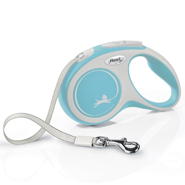 Flexi 5M New Comfort Şerit Otomatik (S) Açık Mavi | Köpek Gezdirme Tasması