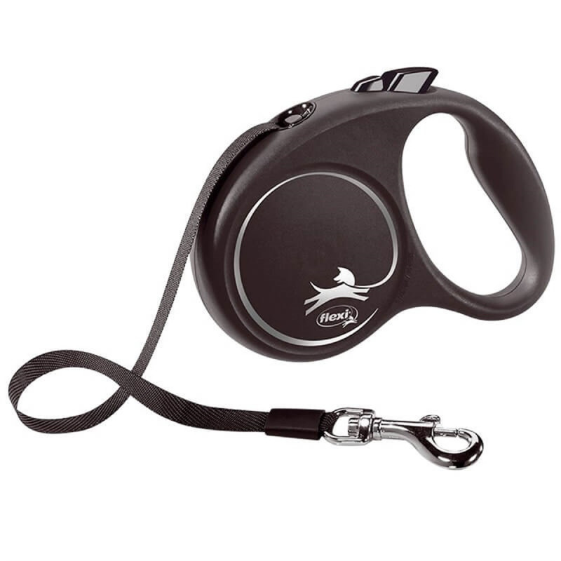 Flexi L 5 Mt Black Design Şerit Siyah | Otomatik Köpek Tasması Flexi L 5 Mt Black Design Şerit Siyah | Otomatik Köpek Tasması