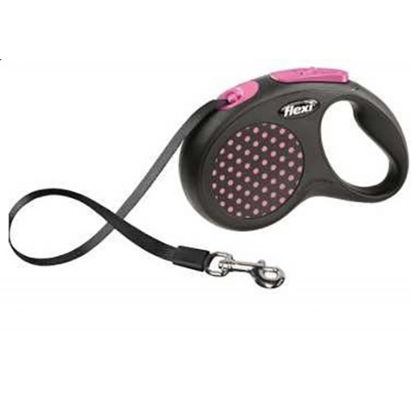 Flexi Design Medium 5 Mt Şerit Tasma Pembe 25 Kg | Otomatik Köpek Tasması Flexi Design Medium 5 Mt Şerit Tasma Pembe 25 Kg | Otomatik Köpek Tasması