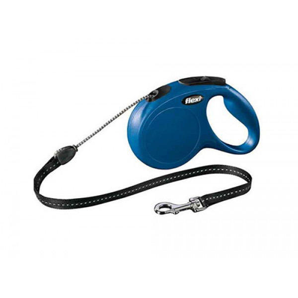 Flexi M New Classic İp Mavi 5 Mt | Otomatik Köpek Tasması