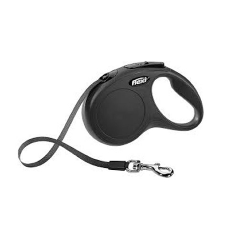 Flexi S 5 Mt New Classic Şerit Siyah | Otomatik Köpek Tasması Flexi S 5 Mt New Classic Şerit Siyah | Otomatik Köpek Tasması