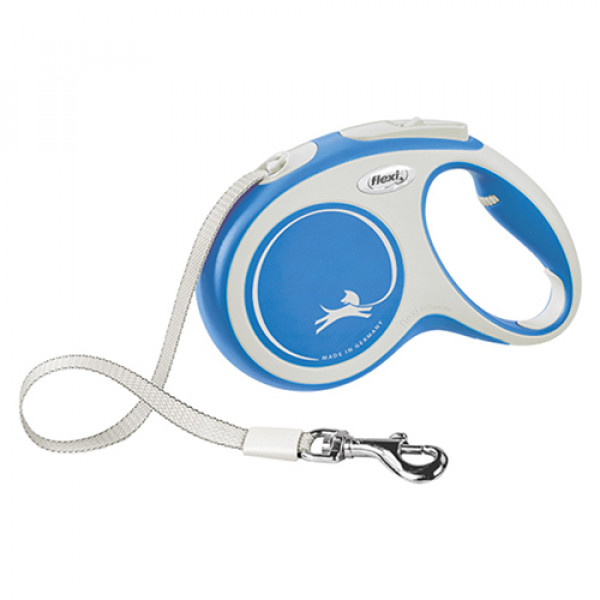 Flexi XS 3 Mt New Comfort Şerit Mavi | Otomatik Köpek Tasması