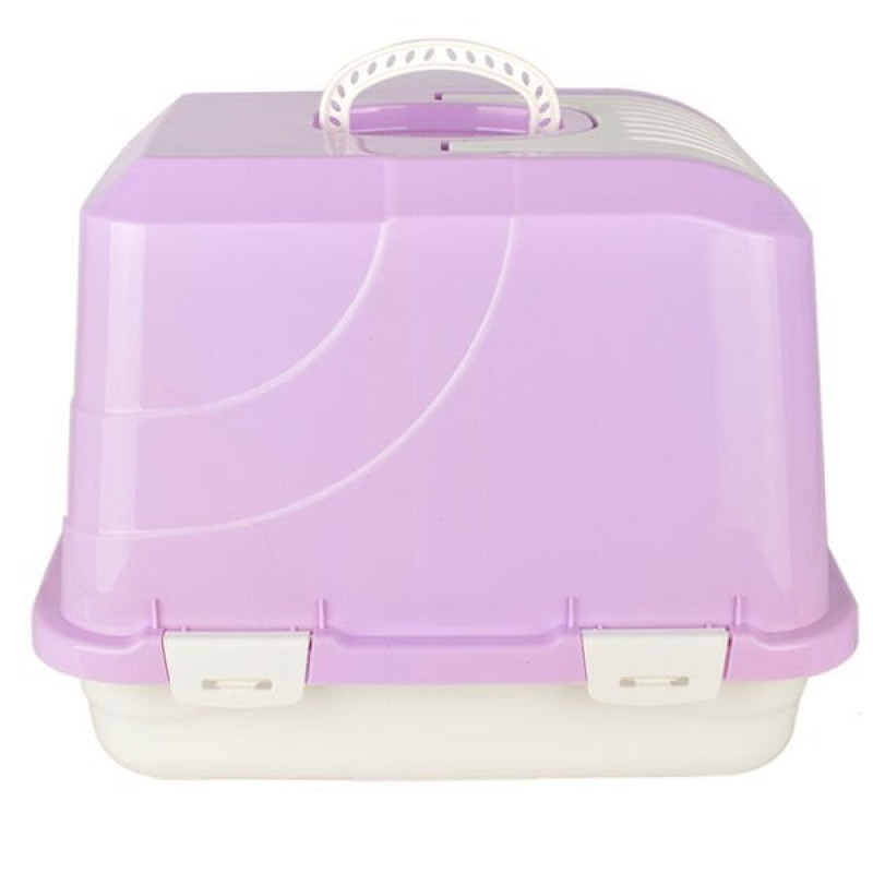 Flip S Üstten Açılır Kapalı Tuvalet Pembe 36x50x40 Cm | Kapalı Kedi Tuvaleti