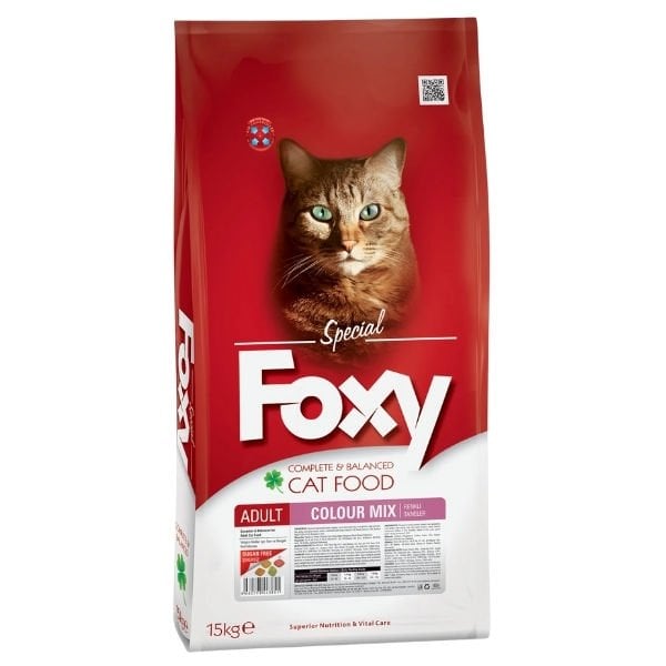 Foxy 15 Kg Colour Mix Yetişkin Kedi Maması | Yetişkin Kuru Kedi Maması