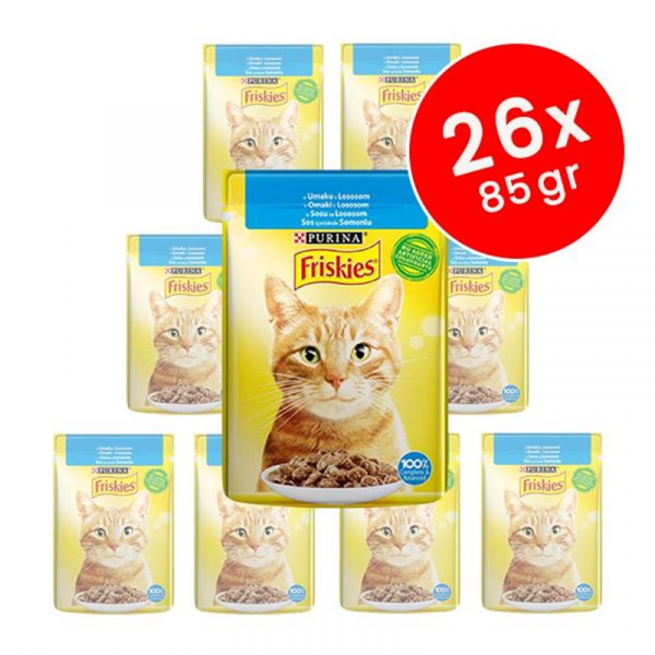 Friskies 26 Adet Salmon Chunks in Gravy 85 Gr | Yetişkin Kedi Maması